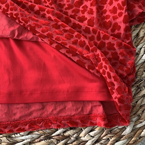 Talbots Velvet Burn-out Animal Pattern Top - Picture 9 of 13